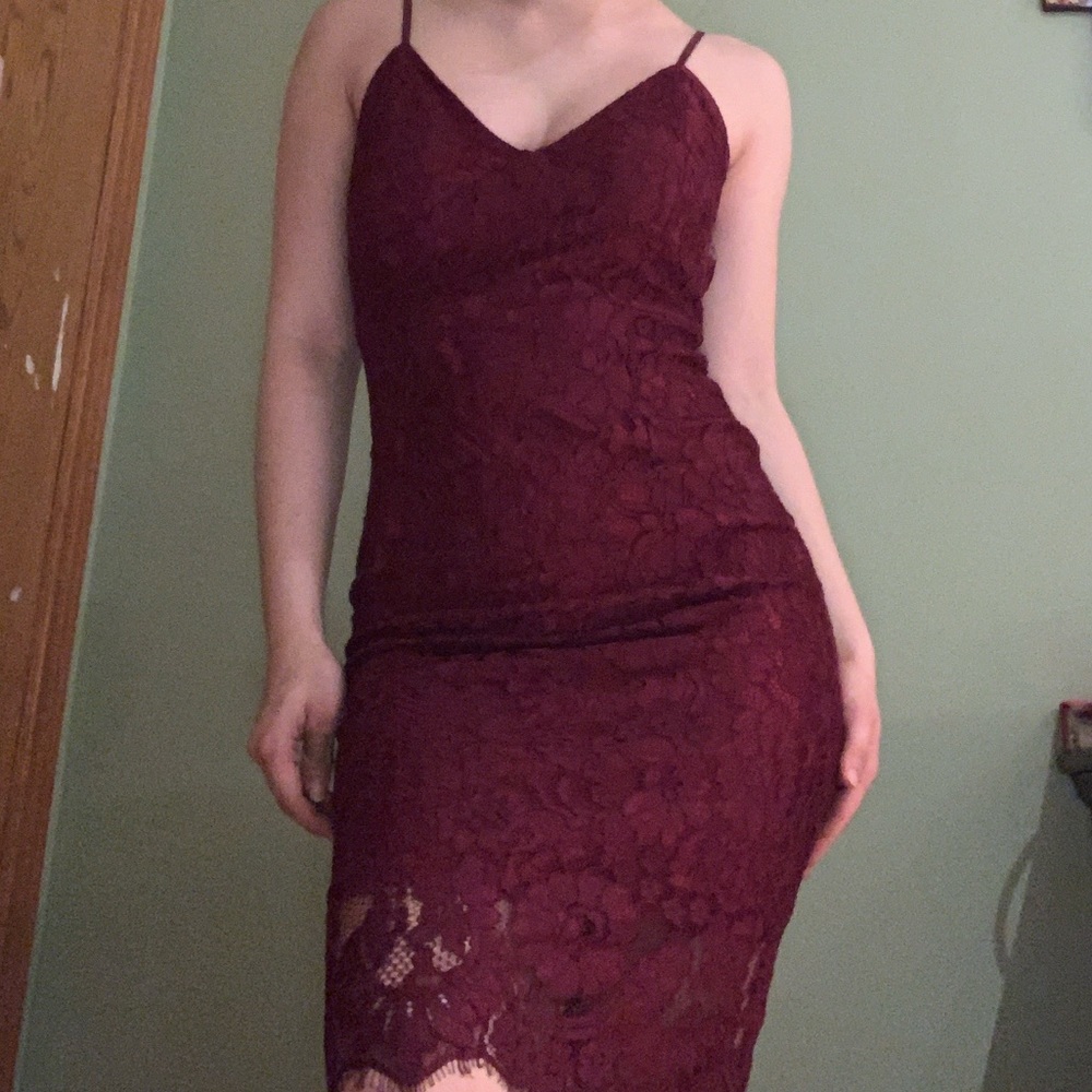 Lulus Lace Bodycon Dress - Picture 2 of 10